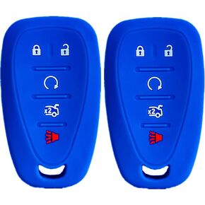 Silicone Smart Key Fob Cover Case Protector Keyless Remote Holder for 2016-2024 Chevy Malibu Camaro Trax Traverse Sonic Cruze Volt Equinox Spark HYQ4EA