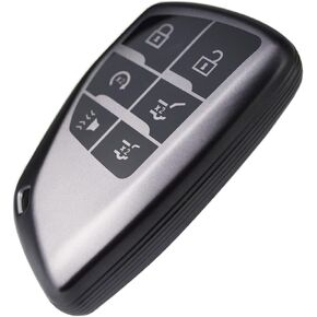 Sleek Metallic Silver Black(Titanium Color) Remote Key Fob Cover for Chevrolet Silverado and GMC Sierra Canyon Equinox RS and Buick Envision 2021 2022 2023 2024 2025 and 2024 Honda Prologue