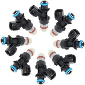 2Holes 12580681 Fuel Injectors for Buick for Rainier, for Cadillac for Escalade, for Chevrolet for Trailblazer, for GMC for Canyon, for Hummer H3, for Isuzu for Ascender, for Saab 9-7x - 8PCS