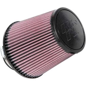 K&N High-Flow Original Lifetime Universal Clamp-On Air Filter: High Performance, Premium, Washable: Flange Diameter: 3 In, Filter Height: 6 In, Flange Length: 1.75 In, Shape: Round Tapered, RU-4180