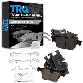 TRQ Front & Rear Brake Pads Ceramic Compatible with 2019 Volvo S60 2017-2019 S90 V60 2018-2019 V90 V90 Cross Country XC60 2016-2019 XC90