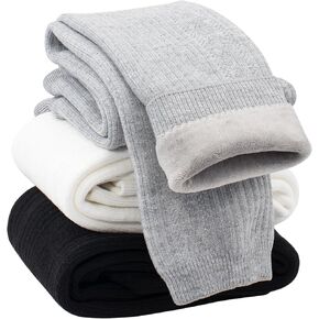 Looching Toddler Girls Fleece Lined Leggings Baby Winter Warm Cotton Thick Thermal Velvet Knit Tights Pants for 2-5T Kids