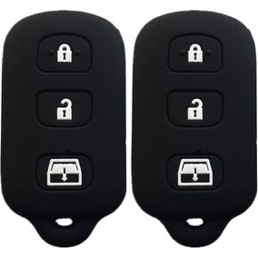 Key Fob Cover for 4Runner Sequoia: 4 Buttons Key Fob Case Replacement Fit for Toyota Camry Corolla Matrix Avalon 1999 to 2009 HYQ1512Y HYQ1512P HYQ12BBX HYQ12BAN HYQ1512Y Black + Blue