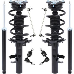 Front Struts w/Coil Spring and Shocks Complete Assembly Compatible for 2013-2018 Ford Focus Struts Suspension Kit - Replace 172908 172907 349194 (8pcs)
