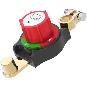 Battery Disconnect Switch, Hilictokt Side Post Battery Disconnect Switch On/Off 275A 12V-48V Battery Power Cut Off Switch for Car Vehicle RV and Boat