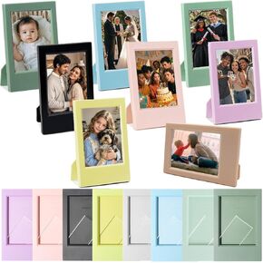 16 Pack 2x3 Picture Frames Bulk for Fujifilm Instax Mini Film, Small 2 by 3 Inch Tabletop Photo Frame, Cute Tiny Multiple Colorful 2x3 Desk Stand Up Picture Display
