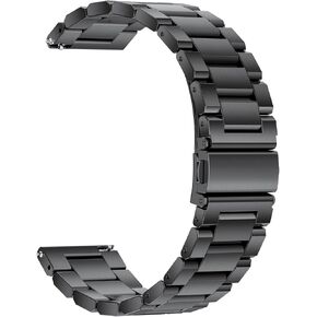 SUNKTA Stainless Steel Watch Bands,Metal Watch Strap Smartwatch Replacement Band for Men,22mm