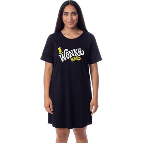 INTIMO Willy Wonka Womens' Wonka Chocolate Bar Nightgown Sleep Pajama Shirt