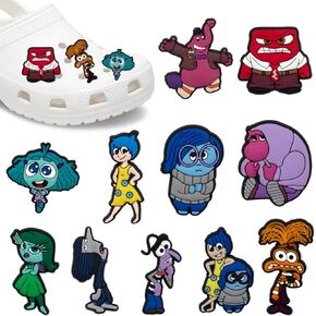 11PCS inside out shoe charms decoration, pvc cartoon shoe decoration charms for kids, girls& teens compatible with all croc style shoes