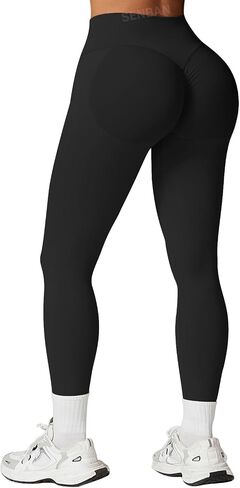 SENBAN Women's High Waisted Leggings Seamless Workout Gym Yoga Pants Tummy Control Smile Contour Activewear Tights in Saudi Arabia