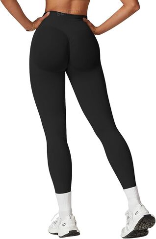 SENBAN Women's High Waisted Leggings Seamless Workout Gym Yoga Pants Tummy Control Smile Contour Activewear Tights in Saudi Arabia
