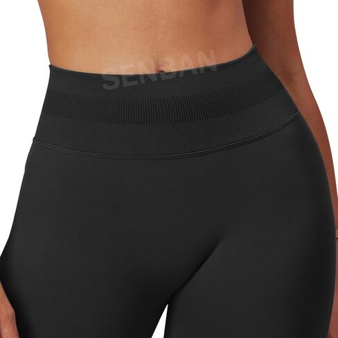 SENBAN Women's High Waisted Leggings Seamless Workout Gym Yoga Pants Tummy Control Smile Contour Activewear Tights in Saudi Arabia