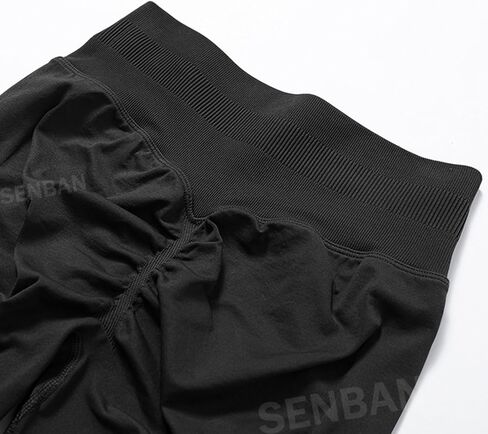 SENBAN Women's High Waisted Leggings Seamless Workout Gym Yoga Pants Tummy Control Smile Contour Activewear Tights in Saudi Arabia