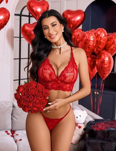 Avidlove طقم الملابس الداخلية النسائية الدانتيل Bralettes مجموعة 2 قطعة حمالة صدر ولباس داخلي مجموعات ملابس نوم S-XXL in Kuwait
