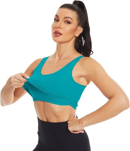 Built in Bra Crop Tank Tops Cotton Cropped Shelf Bra Camis for Sports Daily Wearing in Saudi Arabia