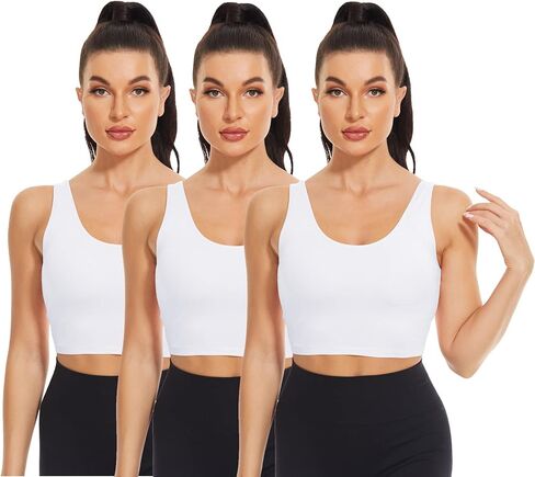 Built in Bra Crop Tank Tops Cotton Cropped Shelf Bra Camis for Sports Daily Wearing in Saudi Arabia