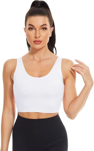 Built in Bra Crop Tank Tops Cotton Cropped Shelf Bra Camis for Sports Daily Wearing in Saudi Arabia