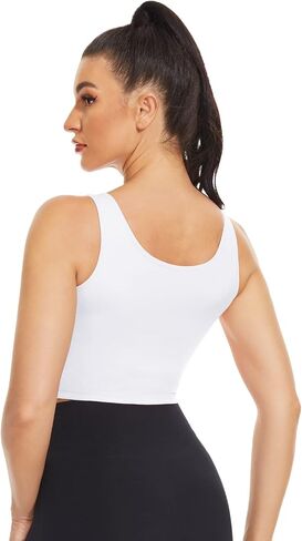 Built in Bra Crop Tank Tops Cotton Cropped Shelf Bra Camis for Sports Daily Wearing in Saudi Arabia