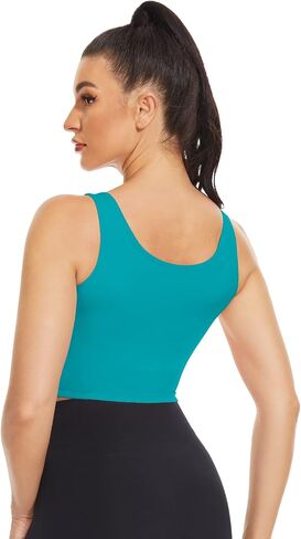 Built in Bra Crop Tank Tops Cotton Cropped Shelf Bra Camis for Sports Daily Wearing in Saudi Arabia
