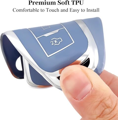 for Ford Key Fob Cover, Soft TPU Protection Key Fob Case Fit for Ford Maverick F150 F250 F350 F450 F550 Ranger Bronco Expedition Escape Explorer Fusion EcoSport Smart Key (Silver Purple) in Kuwait