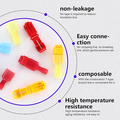 240 PCS Car Quick Splice Wire Terminals for 0.5-4MM Line, Nylon Vehicle Terminal Connectors, Universal Waterproof Automotive Terminals Assortment Kit for Trucks SUVs Cars (Multicolored) in Saudi Arabia