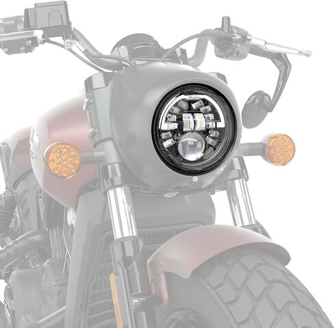 Indian Motorcycle Pathfinder Adaptive 5.75 LED Headlights High and Low Beam for Scout, Scout Bobber, Scout Rogue, Scout Sixty Models and More, Gloss Black, 15 Individual Beams - 2884996-266 in Saudi Arabia