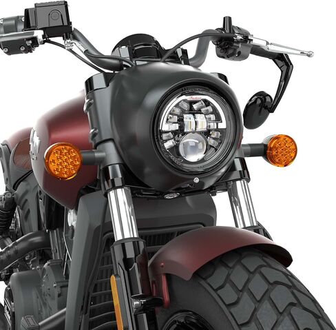 Indian Motorcycle Pathfinder Adaptive 5.75 LED Headlights High and Low Beam for Scout, Scout Bobber, Scout Rogue, Scout Sixty Models and More, Gloss Black, 15 Individual Beams - 2884996-266 in Saudi Arabia