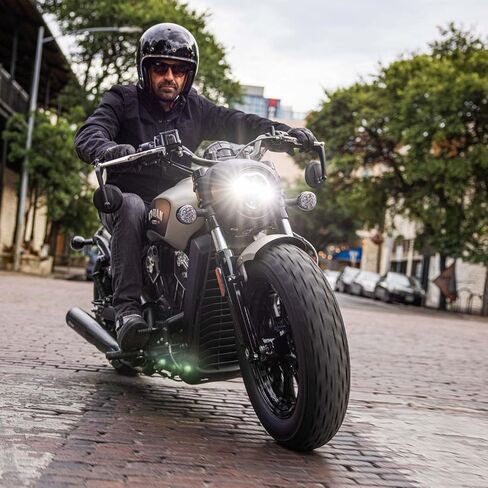 Indian Motorcycle Pathfinder Adaptive 5.75 LED Headlights High and Low Beam for Scout, Scout Bobber, Scout Rogue, Scout Sixty Models and More, Gloss Black, 15 Individual Beams - 2884996-266 in Saudi Arabia