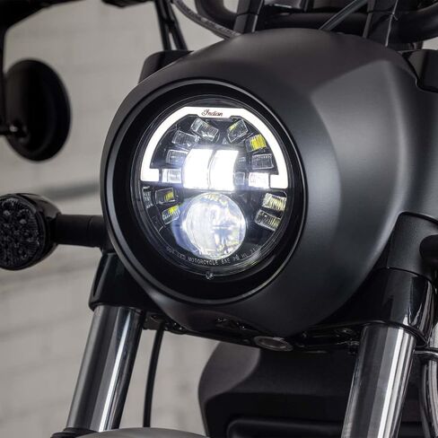 Indian Motorcycle Pathfinder Adaptive 5.75 LED Headlights High and Low Beam for Scout, Scout Bobber, Scout Rogue, Scout Sixty Models and More, Gloss Black, 15 Individual Beams - 2884996-266 in Saudi Arabia