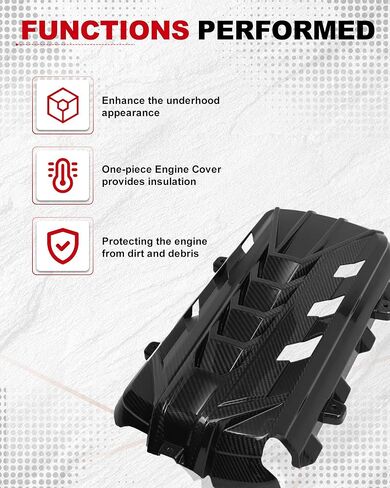 غطاء محرك من ألياف الكربون الحقيقي مناسب لخليج المحرك الأسود اللامع لـ 2020-2025 C8 Corvette in Kuwait