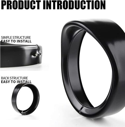 7 Inch Headlight VisorTrim Ring Compatible with Road King FLD FLHR Trike Parts Touring Bikes (Black) in Saudi Arabia