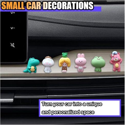 6PCS Car Navigator Screen Ornaments, Car Dashboard Ornaments, Funny Car Display Decoration, Car Interior Decoration Ornament Accessories for Women (Climbing Animals) in Kuwait