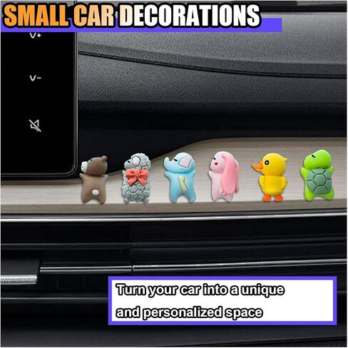 6PCS Car Navigator Screen Ornaments, Car Dashboard Ornaments, Funny Car Display Decoration, Car Interior Decoration Ornament Accessories for Women (Climbing Animals) in Saudi Arabia