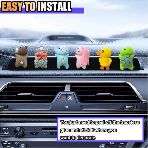 6PCS Car Navigator Screen Ornaments, Car Dashboard Ornaments, Funny Car Display Decoration, Car Interior Decoration Ornament Accessories for Women (Climbing Animals) in Saudi Arabia