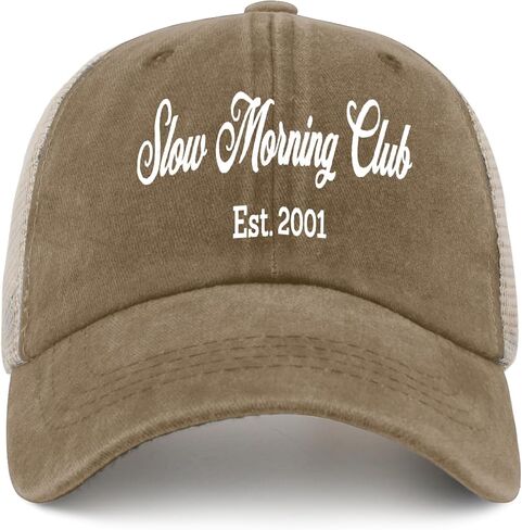 قبعة سائق الشاحنة للسيدات من Slow Morning Club قبعة الشمس هدايا له قبعة بيسبول in Saudi Arabia
