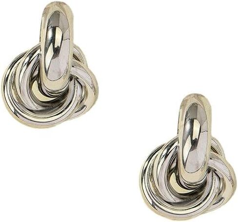 Chunky Gold Knot Earrings for Women Gold Geometric Drop Dangle Earrings for Women New 18K Chunky Trendy Knot Stud Small Twisted Link Earring Cute Knot Earrings Statement Stud Earrings Trendy Jewelry Gift in Saudi Arabia