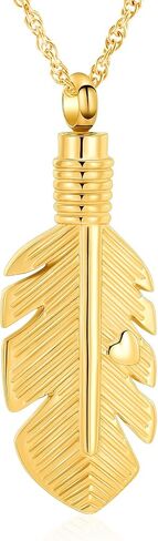 Cremation Jewelry Memorial Urn Necklace for Ashes Leaves Urn Pendant Necklace Ashes Keepsake for Women,Men in Saudi Arabia