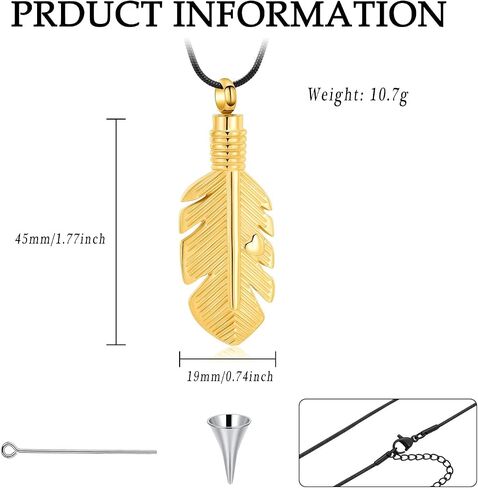 Cremation Jewelry Memorial Urn Necklace for Ashes Leaves Urn Pendant Necklace Ashes Keepsake for Women,Men in Saudi Arabia