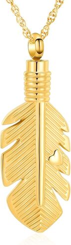 مجوهرات حرق الجثث التذكارية قلادة الجرة للرماد يترك الجرة قلادة رماد تذكار للنساء والرجال in Kuwait