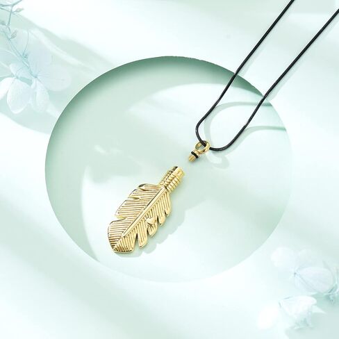 Cremation Jewelry Memorial Urn Necklace for Ashes Leaves Urn Pendant Necklace Ashes Keepsake for Women,Men in Saudi Arabia