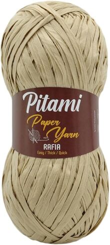 غزل الرافية الورقية 1 جديلة من غزل ورق الكرافت غزل الرافية الناعم شريط الرافية غزل البوليستر للحياكة اليدوية - الطول الإجمالي 170 م (180 ياردة 150 جم) (فوشيا) in Kuwait