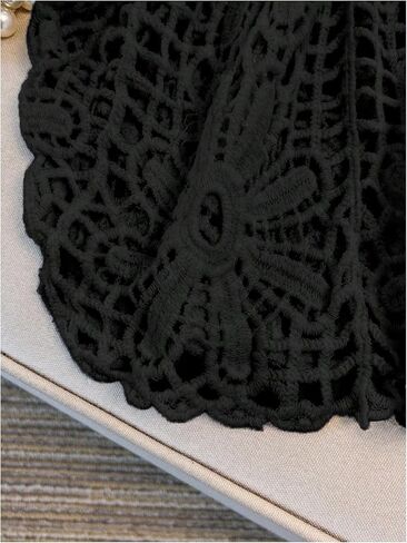 MakeMeChic Women's Plus Size Boho Tops Crochet Sweater Dolman Sleeve Beach Cover Up in Kuwait