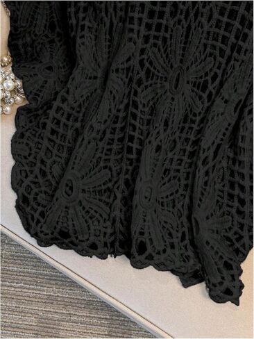 MakeMeChic Women's Plus Size Boho Tops Crochet Sweater Dolman Sleeve Beach Cover Up in Kuwait