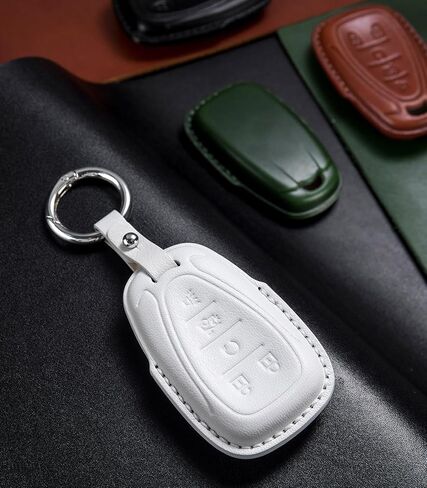 لغطاء مفتاح Chevy Key Fob، غلاف غطاء مفتاح شيفروليه مع حبل سلسلة مفاتيح متوافق مع حامل مفاتيح Chevy Malibu Equinox Traverse Camaro Cruze Blazer Volt Bolt Smart 4 أزرار in Kuwait