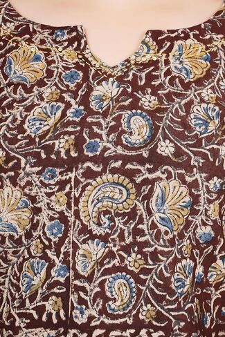 ladyline Casual Cotton Block Printed Hand Crafted Tunic Top Blouse for Womens Short Kurti Ethnic Print in Saudi Arabia