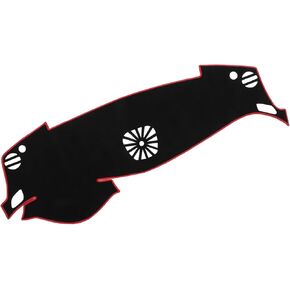 Car Dashboard Cover Compatible for Nissan Altima 2013-2018, Protective Polyester Red Center Console Interior Trim Dash Cover Mat Pad Replacement