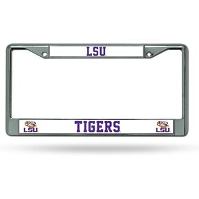 Rico Industries NCAA LSU Tigers Standard 12" x 6" Silver Chrome Frame With Decal Inserts