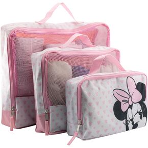 Disney Minnie Mouse Packing Cubes for Travel | Minnie Mouse Travel Accessories Travel Bags Luggage Organizer for Girls, Boys, Unisex | Minnie Kid Travel Size Travel Cubes for Packing