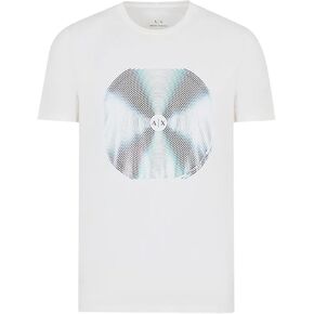 Armani Exchange Men's Slim Fit Stretch Cotton Music Record Graphic Logo Tee