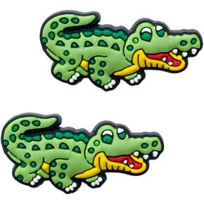 Crocodile Shoe Charms - Cute Animal Decoration Charms Gift for Boys Kids Teens and Adults - Set of 2